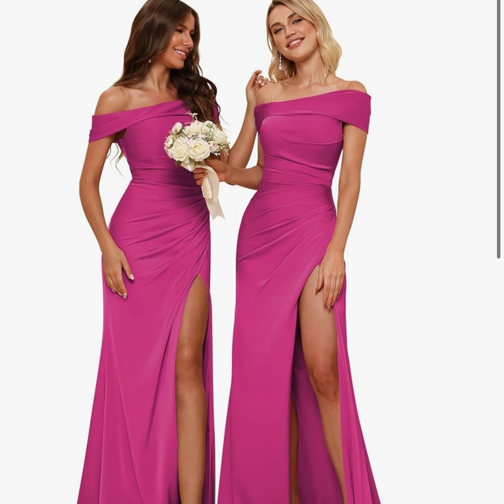 Elegant Off-Shoulder Pink prom or Bridesmaid dress NWT
